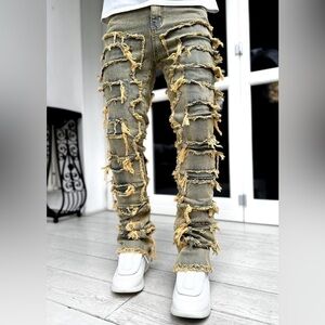 1 - Distressed Stacked Denim
